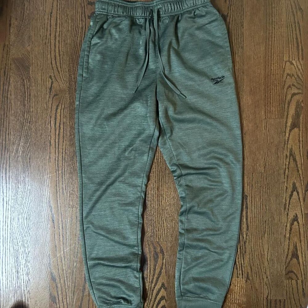Reebok Men's Green and Khaki Joggers-tracksuits